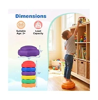 Slickblue 6-Piece Kids Balance Stepping Stones for Sensory Play, Ages 3+