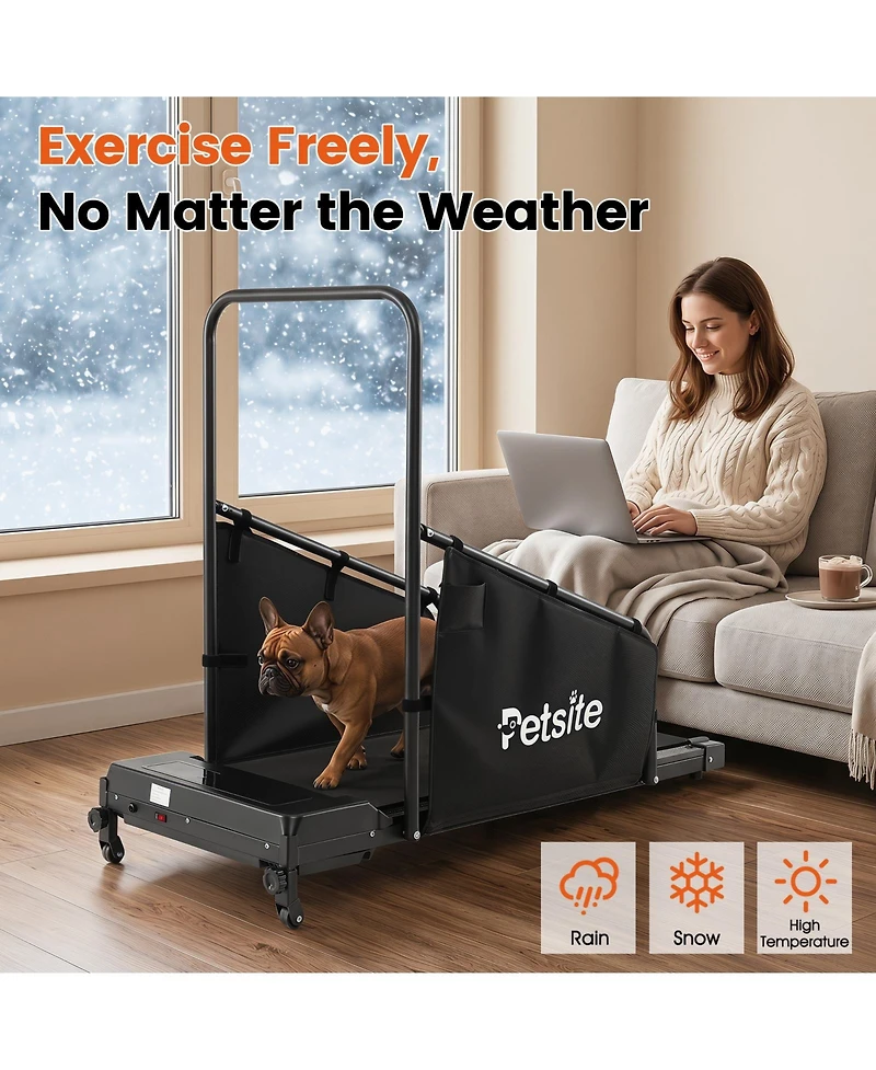 Gymax Dog Treadmill for Small and Medium Dogs with Remote Control and Lcd Display for Home