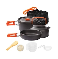 Piscifun Lightweight Non Stick Camping Cookware Set Stackable Outdoor Hiking Mess Kit with Storage Bag