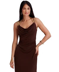 Siena Women's Jersey Midi Cowl Neck Dress