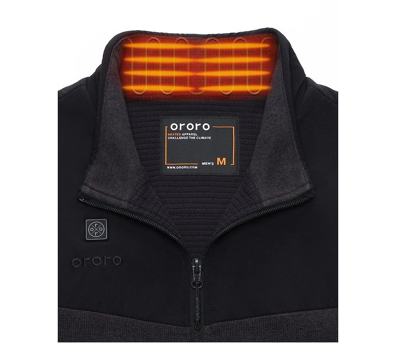 ororo Men's 4-Zone Sweater Heated Fleece Vest