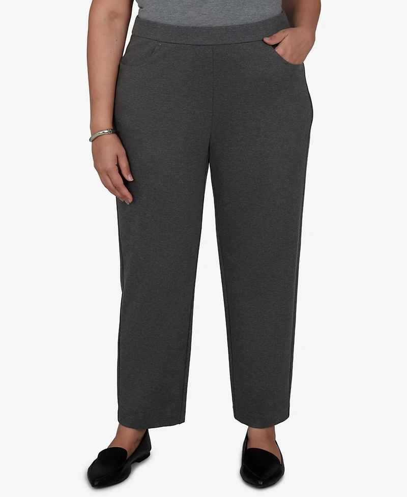 Alfred Dunner Plus Pull-On Mid-Rise Ankle Pants