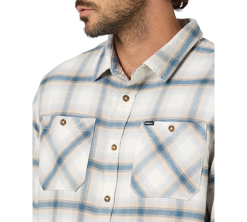 O'Neill Men's Coastline Flannel Long-Sleeve Button-Up Shirt