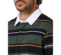 O'Neill Men's Tickets Long-Sleeve Stripe Rugby Shirt