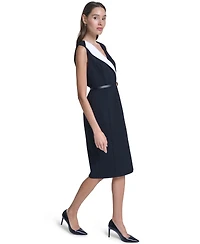 Calvin Klein Women's V-Neck Sleeveless Sheath Dress