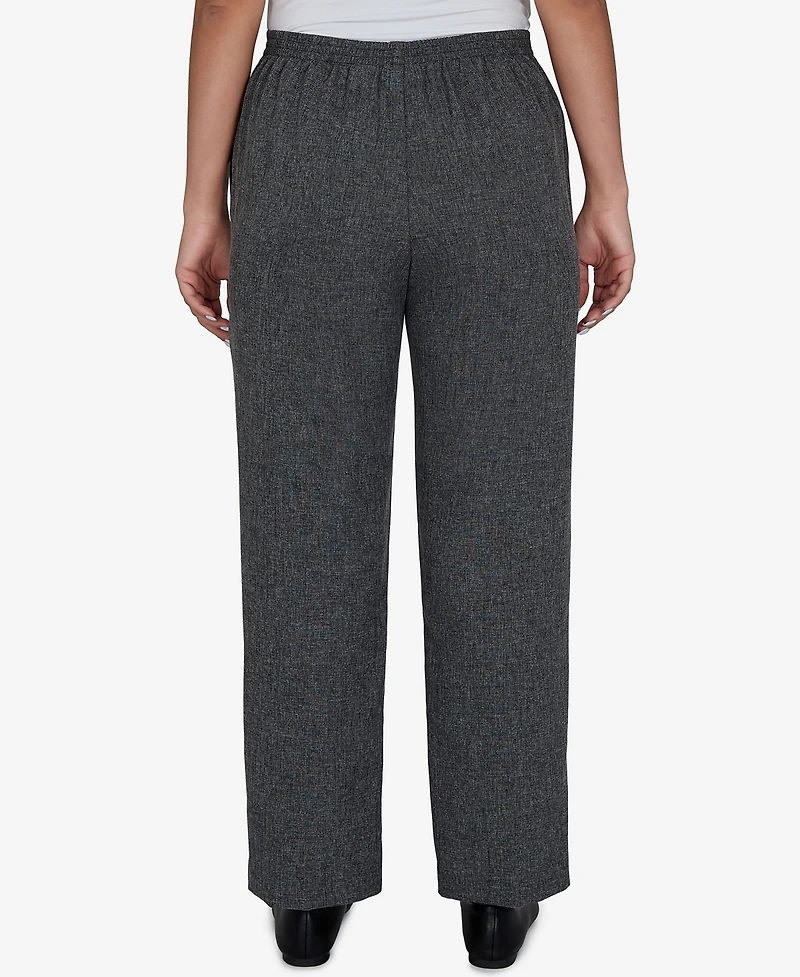 Alfred Dunner Petite Pull-On Straight Leg Mid-Rise Pants