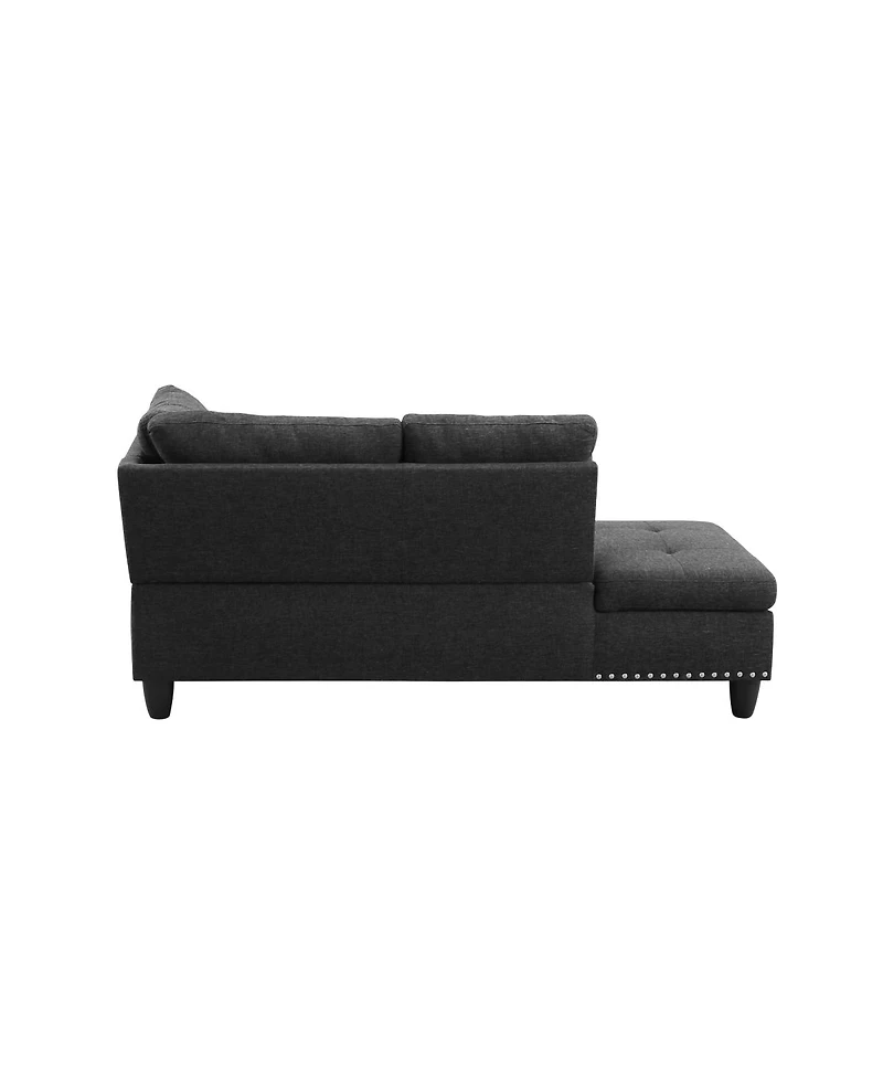 Streamdale Furniture L shape Sectional Sofa Chair with cup holder