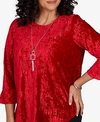 Alfred Dunner Women's 3/4-Sleeve Textured Knit Blouse