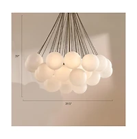 Z Gallerie Sanela Frosted Glass Globe Chandelier