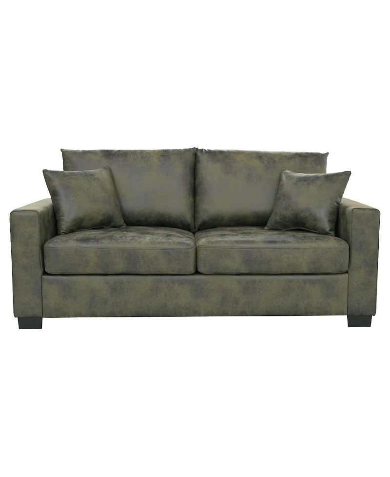 Streamdale Furniture Foil 2-Seater Sofa with Two Throw Pillows