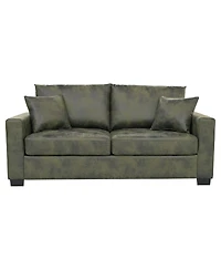 Streamdale Furniture Foil 2-Seater Sofa with Two Throw Pillows