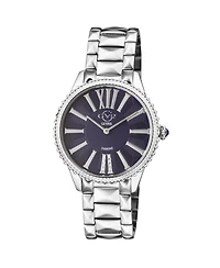 GV2 by Gevril Women's Siena Swiss Quartz Silver Stainless Steel Bracelet Diamond Watch