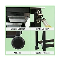 Mountaintop Outdoor burner, portable barbecue grill, barbecue grill