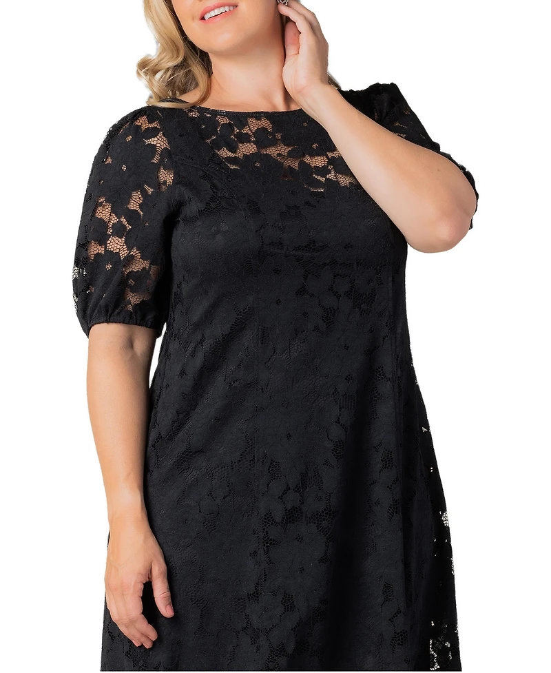 Kiyonna Plus Emma Lace Shift Dress