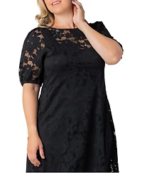 Kiyonna Plus Emma Lace Shift Dress