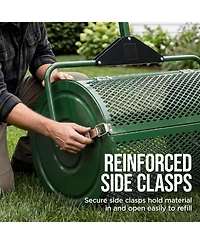 Best Choice Products 24" Compost Spreader, Steel Lawn and Peat Moss Topdresser, Adjustable T-Shaped Handle