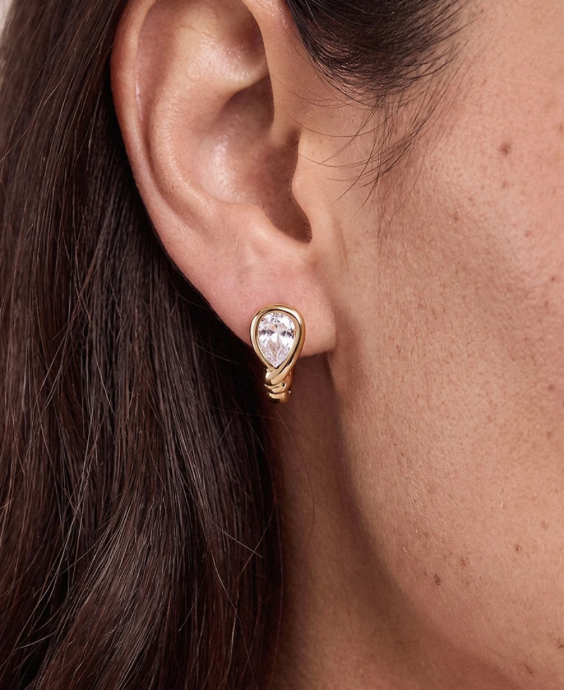 Ettika Marquise Mini Hoop Earrings