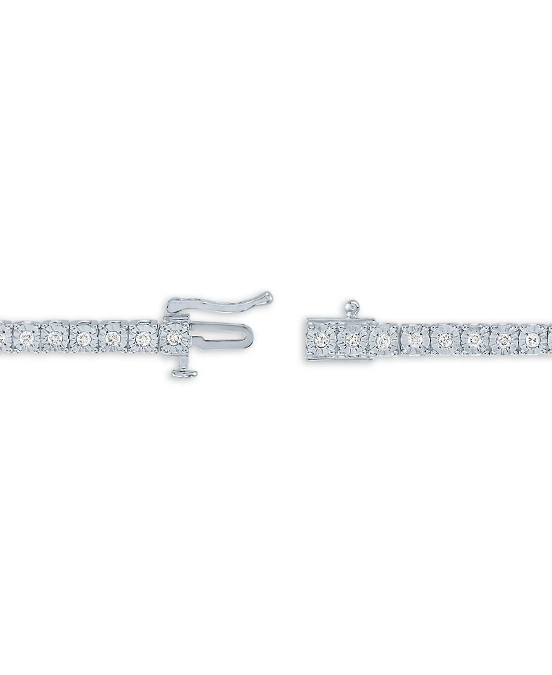 Diamond Tennis Bracelet (1 ct. t.w.) Sterling Silver, 14k Gold-Plated Silver or Rose