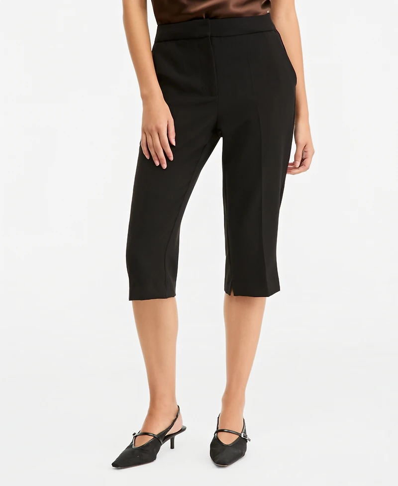 Bar Iii Women's Mid-Rise Side-Slit Capris, Macy's Exclusive