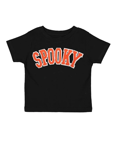 Sweet Wink Little Boys Spooky Orange Patch Halloween Short Sleeve T-Shirt