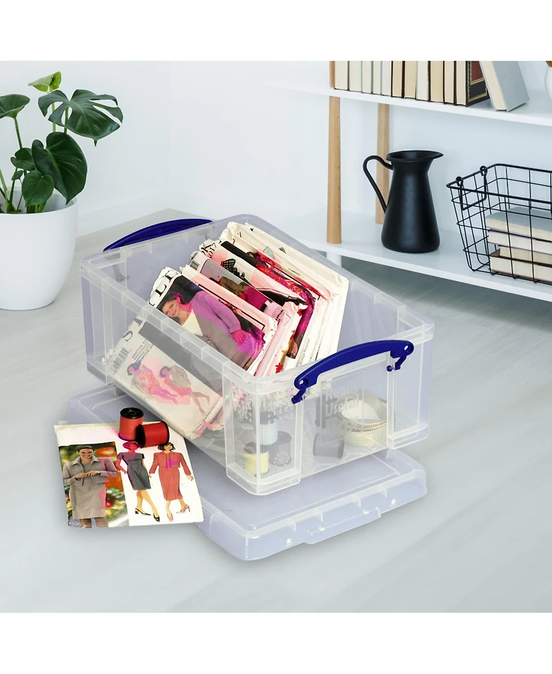 Really Useful Box 9L Storage Container with Snap Lid and Clip Lock Handle (5 Pack)