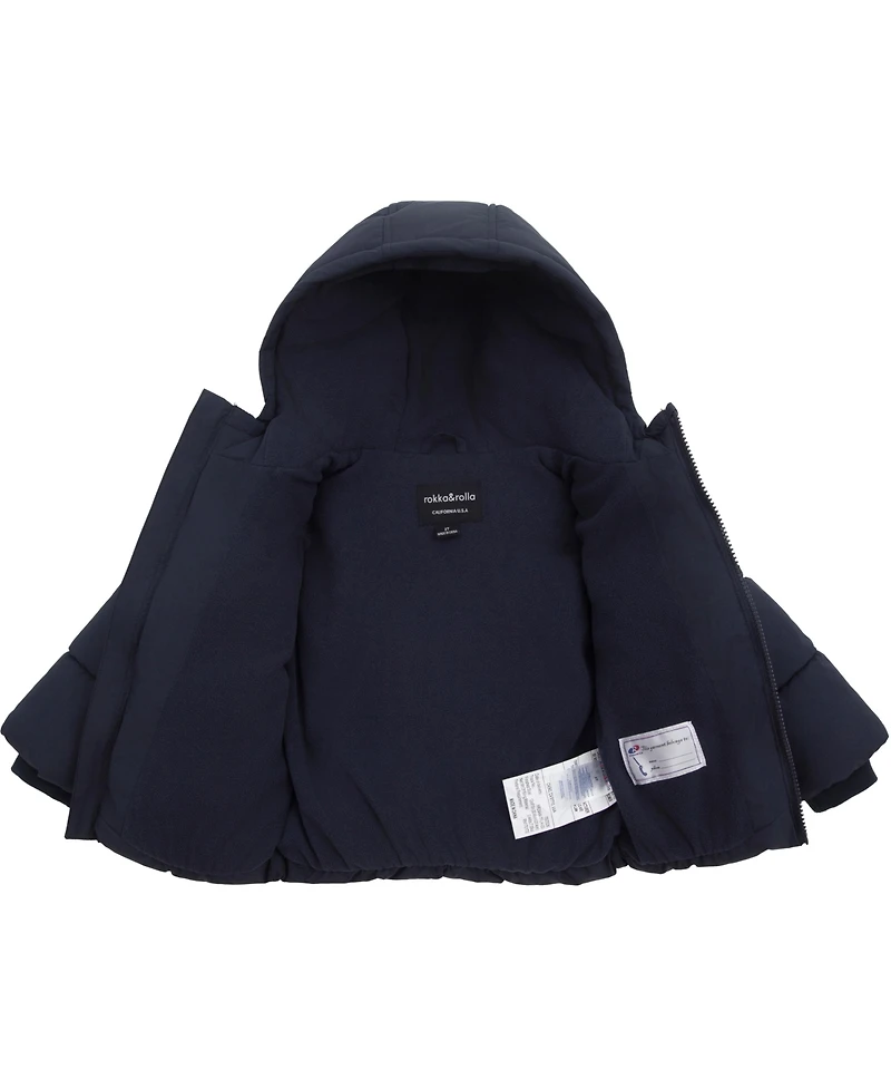 Rokka&Rolla Toddler Boys Fleece Lined Cloud Hooded Jacket