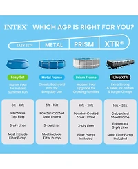 Intex 28290EP 8Ft X 30In Pink Metal Frame Above Ground Swimming Pool, Pool Only