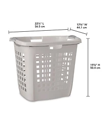 Sterilite Ultra Easy Carry Plastic Laundry Basket, 2.1 Bushel, Grey, 4 Pack