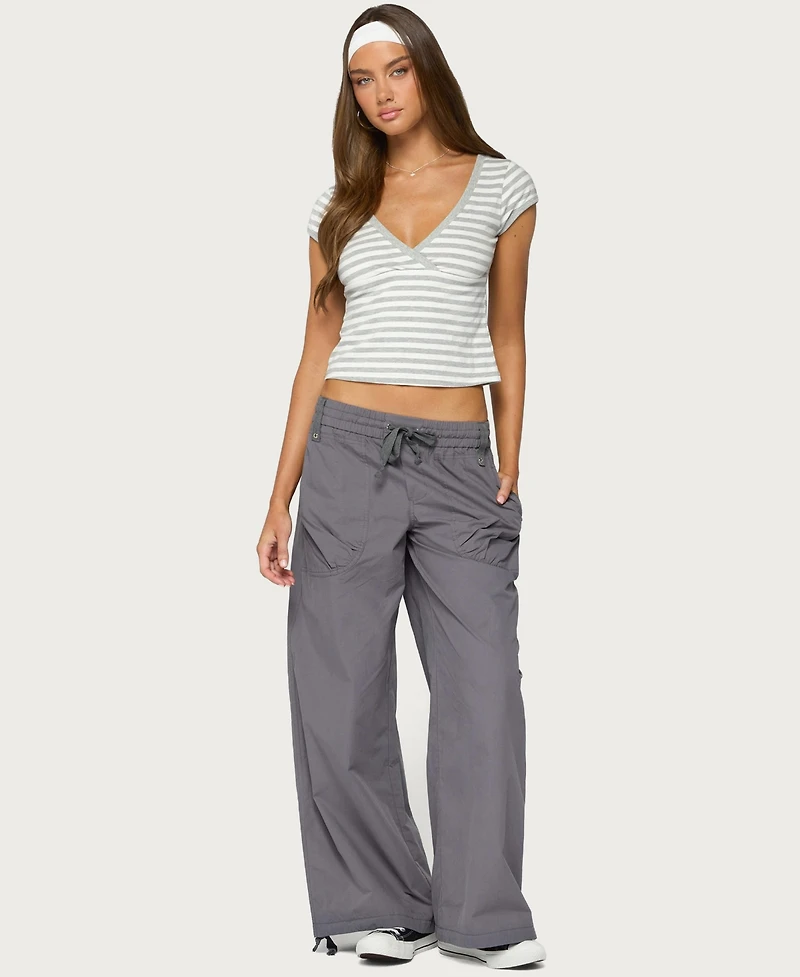 Edikted Women's Kathleen Oversized Cotton Cargo Pants