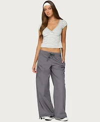 Edikted Women's Kathleen Oversized Cotton Cargo Pants