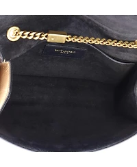 Pre-Owned Saint Laurent Small Classic Monogram Crossbody Bag Metallic Leather