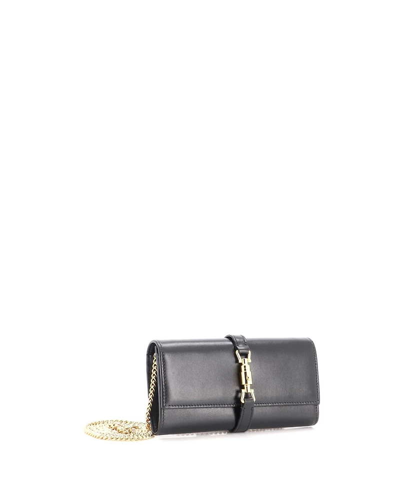Pre-Owned Gucci Jackie 1961 Continental Chain Wallet Leather