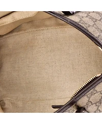 Pre-Owned Gucci Small Convertible Zip Tote Gg Coated Canvas with Leather