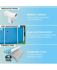 Intex 28201EP 10ft x 30in Metal Frame Above Ground Pool Set w/ Pump and Cartridge