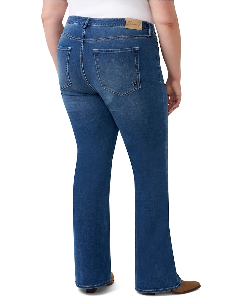 Seven7 Plus Felicity Flare High-Rise Jeans