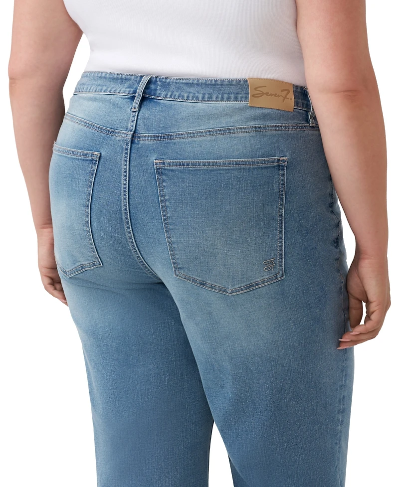 Seven7 Plus High-Rise Wide-Leg Jeans