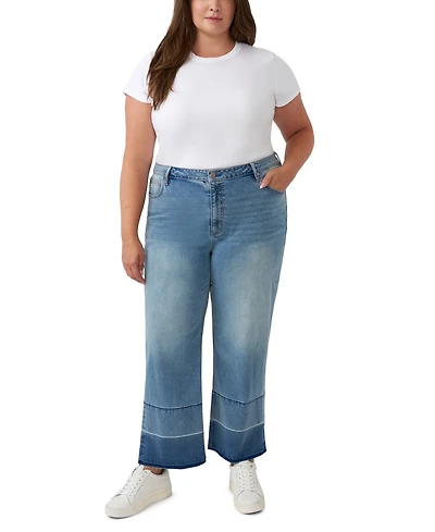 Seven7 Plus High-Rise Wide-Leg Jeans