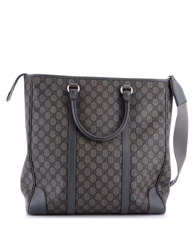 Pre-Owned Gucci Tall Ophidia Convertible Open Tote Gg Coated Canvas