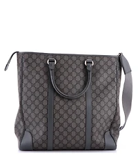 Pre-Owned Gucci Tall Ophidia Convertible Open Tote Gg Coated Canvas