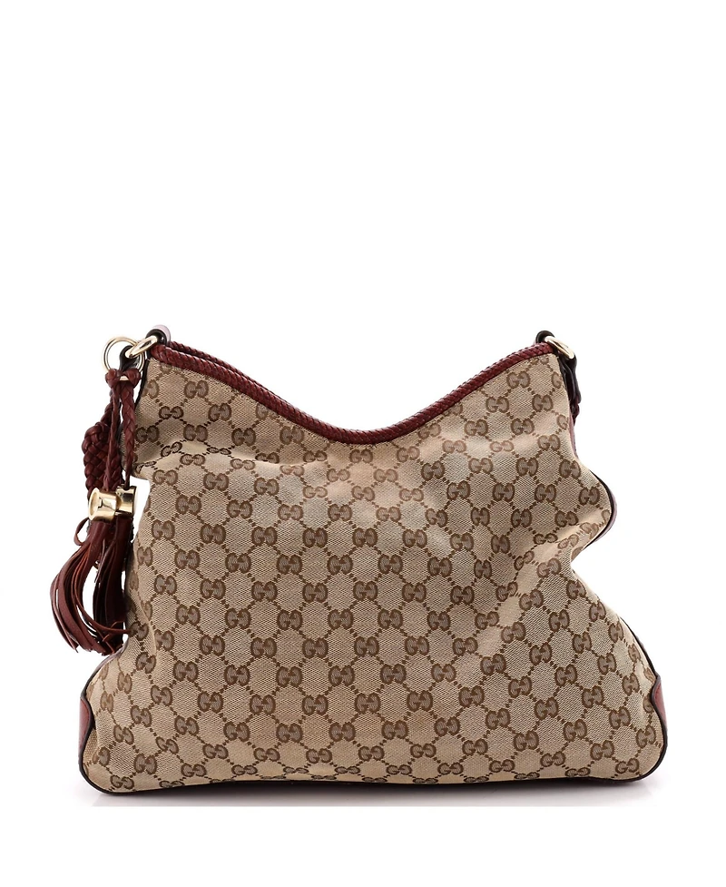 Pre-Owned Gucci Medium Marrakech Hobo Gg Canvas