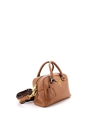 Pre-Owned Prada Small Striped Strap Convertible Bauletto Bag Vitello Phenix