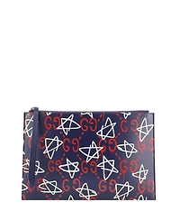 Pre-Owned Gucci Medium Zipped Pouch GucciGhost Leather