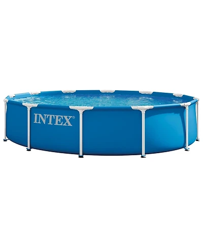 Intex 28210EP 12Ft X 30In Metal Frame Above Ground Swimming Pool, Pool Only