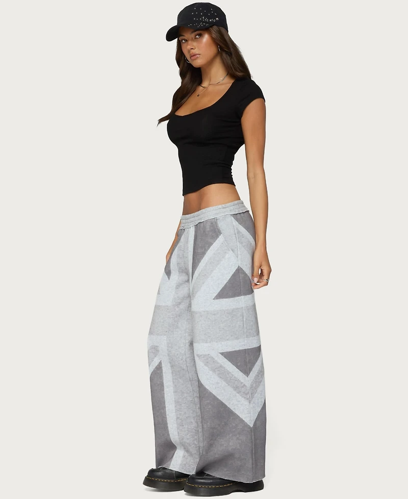 Edikted Women's London Rush Wide Leg Sweatpants