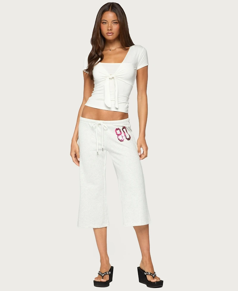 Edikted Women's 80 Sequin Capri Sweatpants