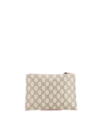 Pre-Owned Gucci Children's Bow Wristlet Clutch Gg Coated Canvas with Leather