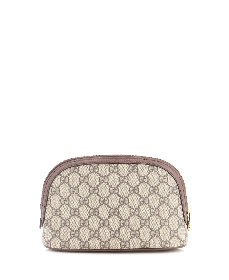 Pre-Owned Gucci Large Ophidia Cosmetic Case Gg Coated Canvas