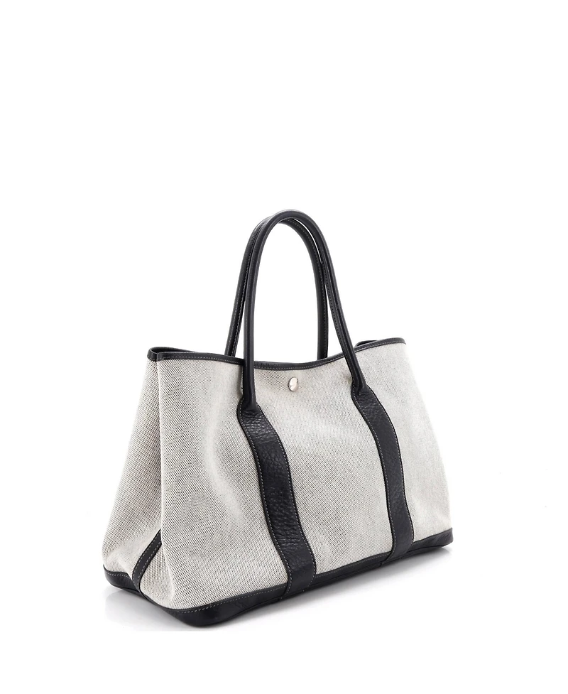 Pre-Owned HERMES Garden Party Tote Toile and Leather