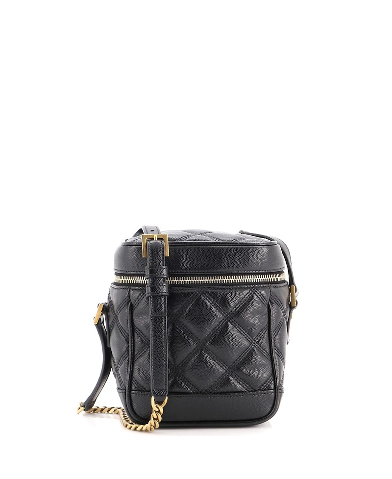 Pre-Owned Saint Laurent 80's Vanity Bag Quilted Leather