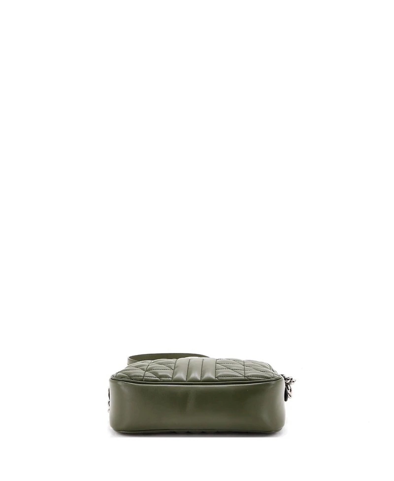 Pre-Owned Gucci Small Gg Marmont Shoulder Bag Mixed Matelasse Leather